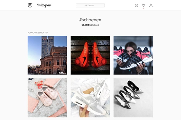 Instagram hashtags - Schoenen