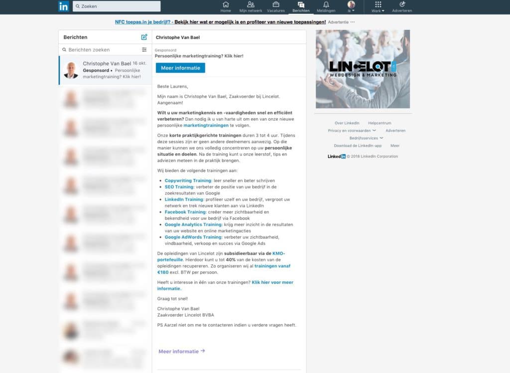 Sponsored InMail - LinkedIn Ads - Lincelot