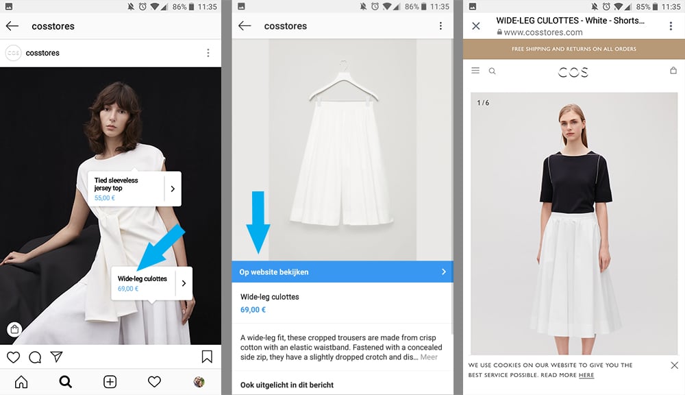 Shoppen op Instagram - trek meer klanten aan via Instagram Shopping - Voorbeeld - Lincelot